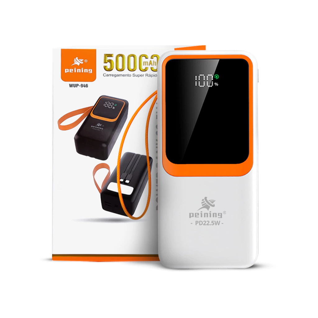 Power Bank 50000mAh Turbo com Lanterna